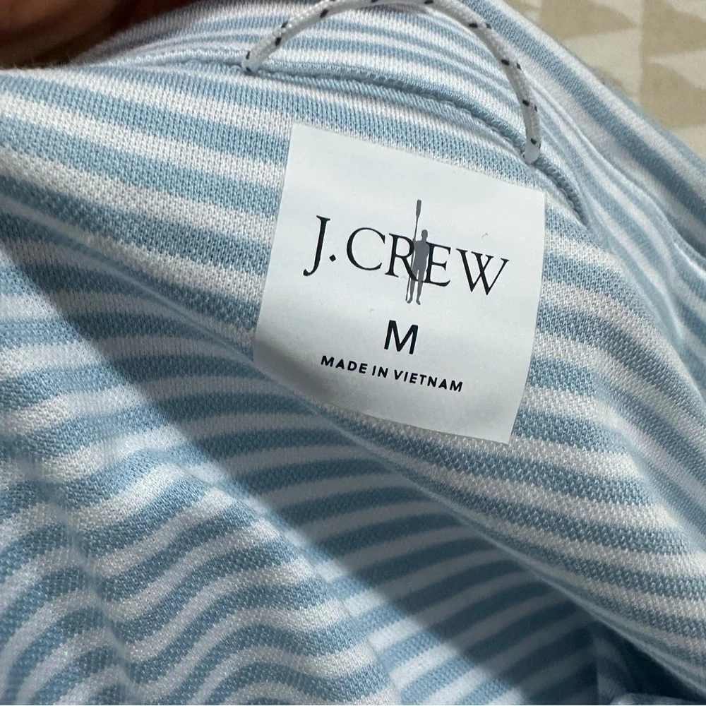 NWOT j crew Performance polo shirt with COOLMAX® in stripe